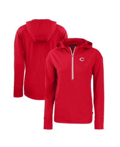 Худи Cutter & Buck Women's Red Cincinnati Reds Daybreak Eco Half-Zip