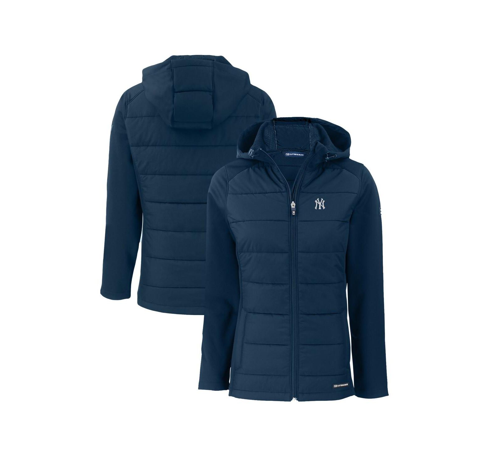 Cutter & Buck Женский гибридный худи-куртка New York Yankees Evoke Hybrid Eco Softshell Full-Zip