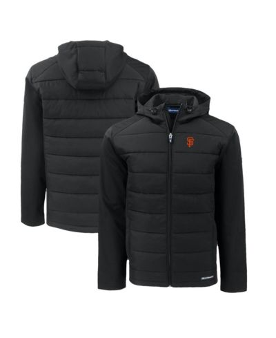 Мужское худи Cutter & Buck Black San Francisco Giants Evoke Hybrid Eco Softshell Full-Zip