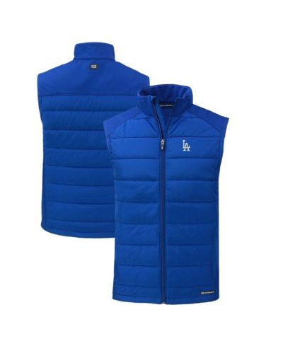 Cutter & Buck Мужская синяя жилетка Cutter & Buck Los Angeles Dodgers Evoke Hybrid Eco Softshell на молнии