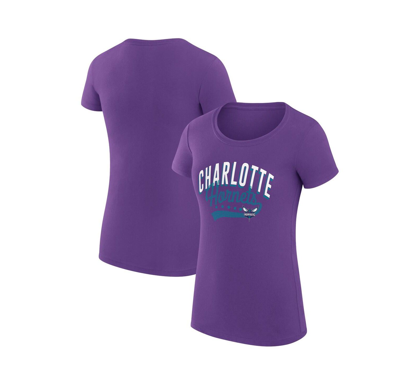 Футболка G-III 4Her by Carl Banks Women's Charlotte Hornets Super-Slim Fit Lightweight Filigree Logo