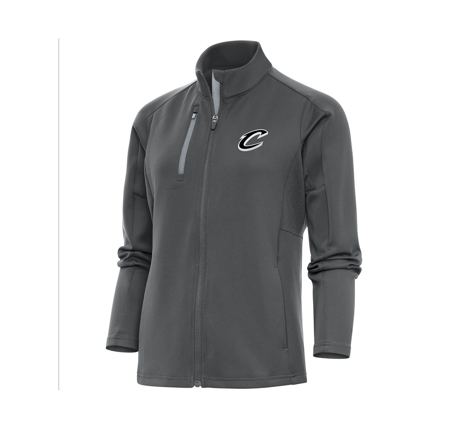 Antigua Women's Charcoal Cleveland Cavaliers Brushed Metallic Generation Full-Zip Jacket