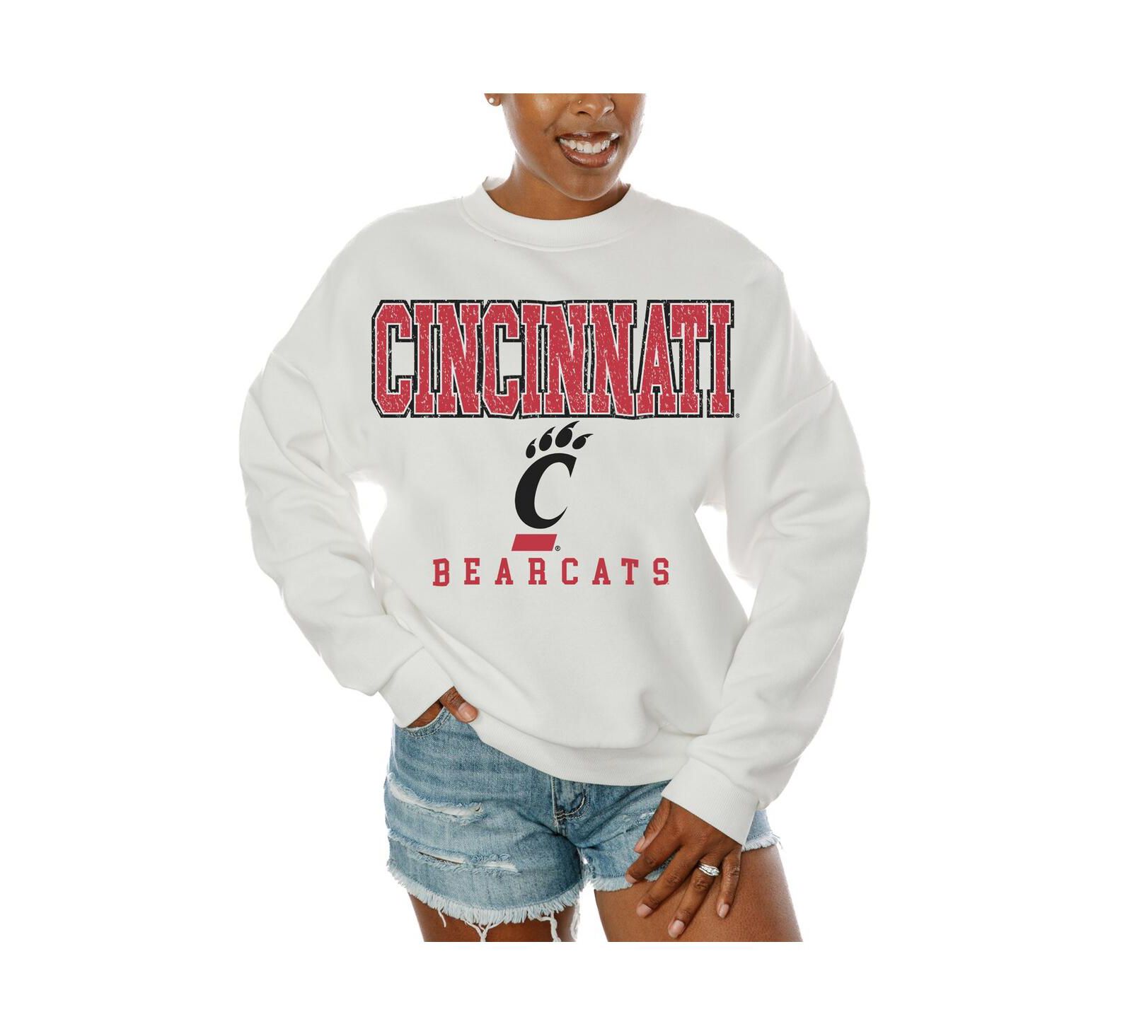 Gameday Couture Women's White Cincinnati Bearcats Freestyle Fleece Pullover Sweatshirt
