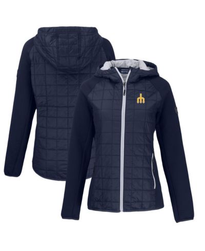 Cutter & Buck Женская гибридная куртка Seattle Mariners Navy Rainier PrimaLoft Eco Full-Zip