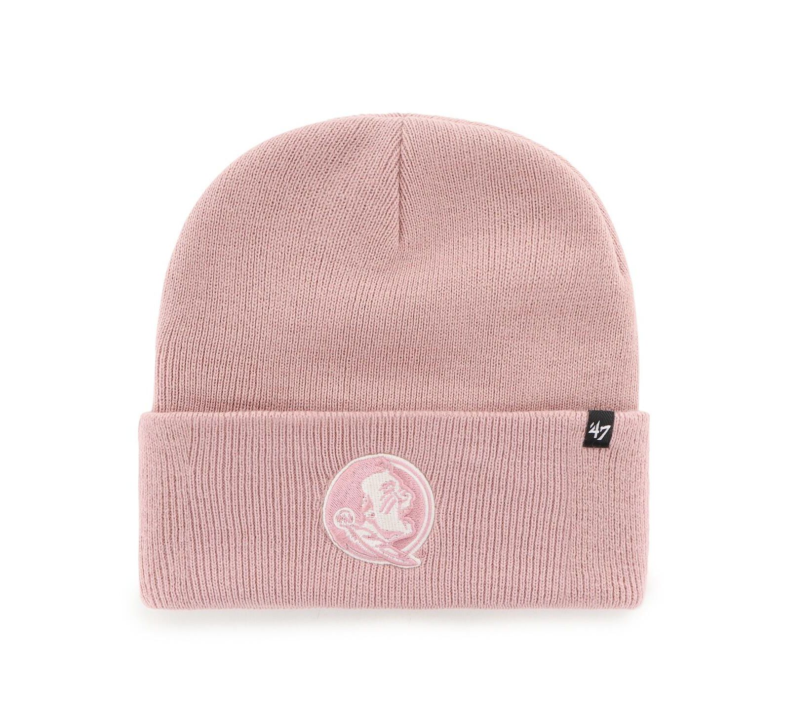 '47 Brand Women's Pink Florida State Seminoles Haymaker Cuffed Knit Hat