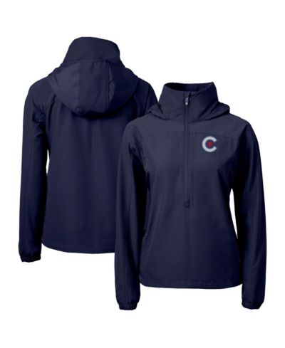 Cutter & Buck Women's Navy Chicago Cubs City Connect Charter Eco Анорак-куртка