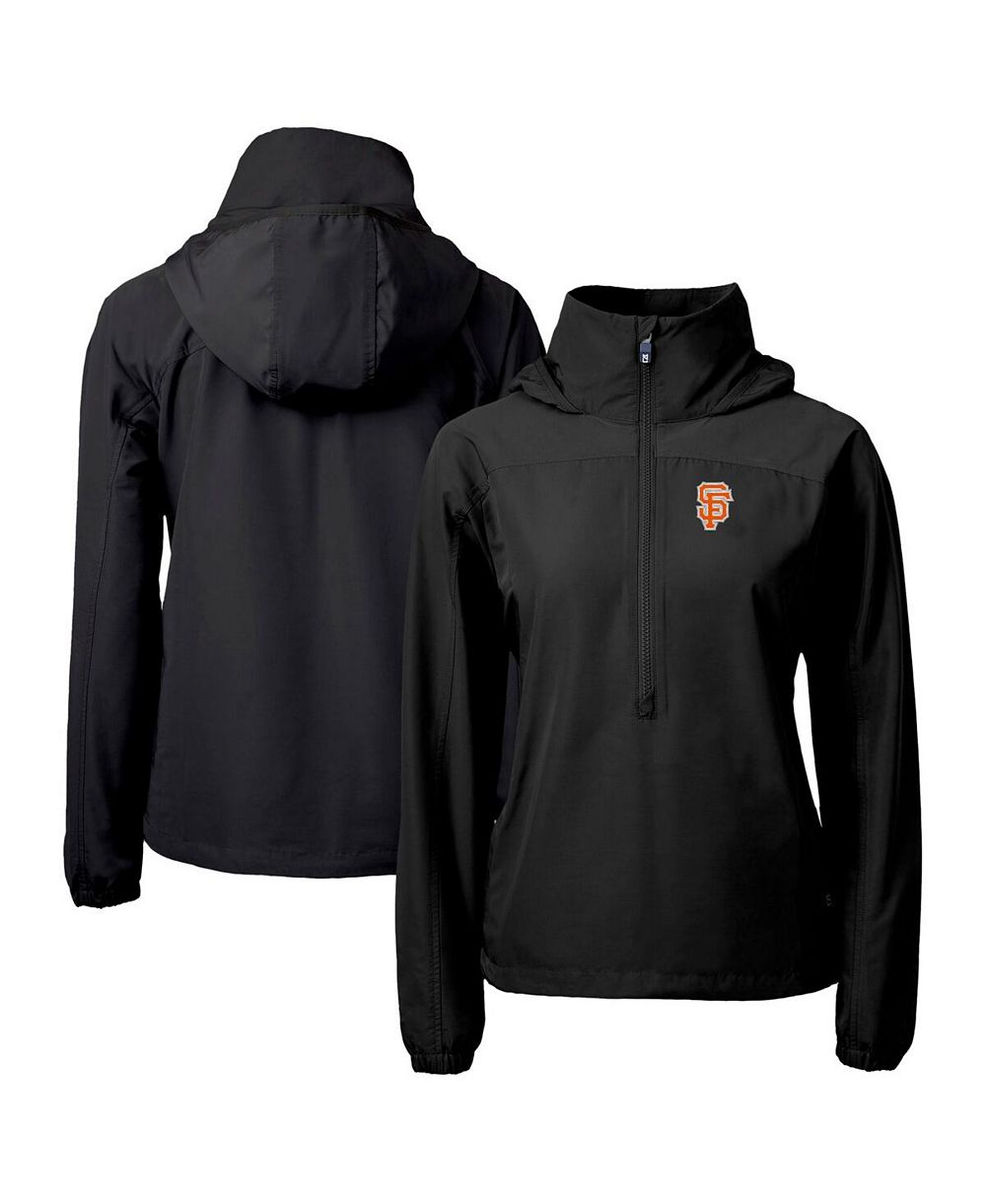 Женская куртка-анорак Cutter & Buck Black San Francisco Giants City Connect Charter Eco Half-Zip
