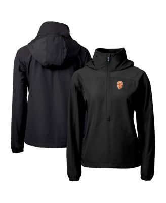 Женская куртка-анорак Cutter & Buck Black San Francisco Giants City Connect Charter Eco Half-Zip