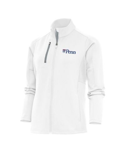 Antigua Women's White Pennsylvania Quakers Generation Full-Zip Jacket