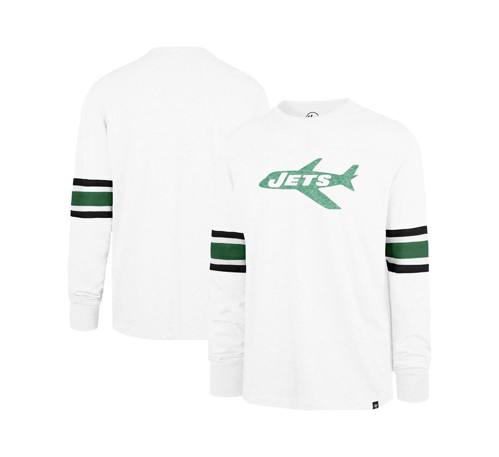 '47 Brand Мужская футболка New York Jets Gridiron Throwback Premier Brex Long Sleeve
