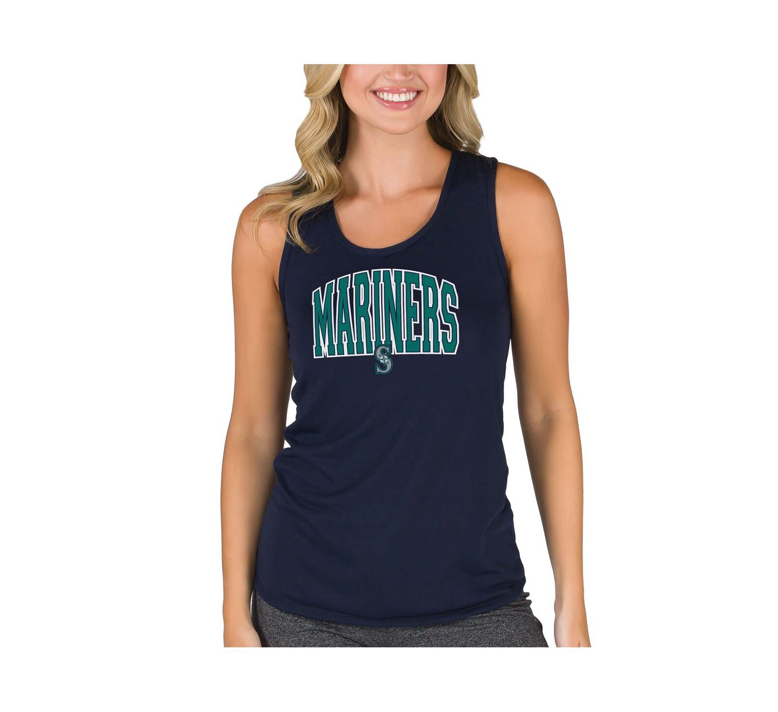 Женский майка Concepts Sport Navy Seattle Mariners Marathon Racerback Tank Top
