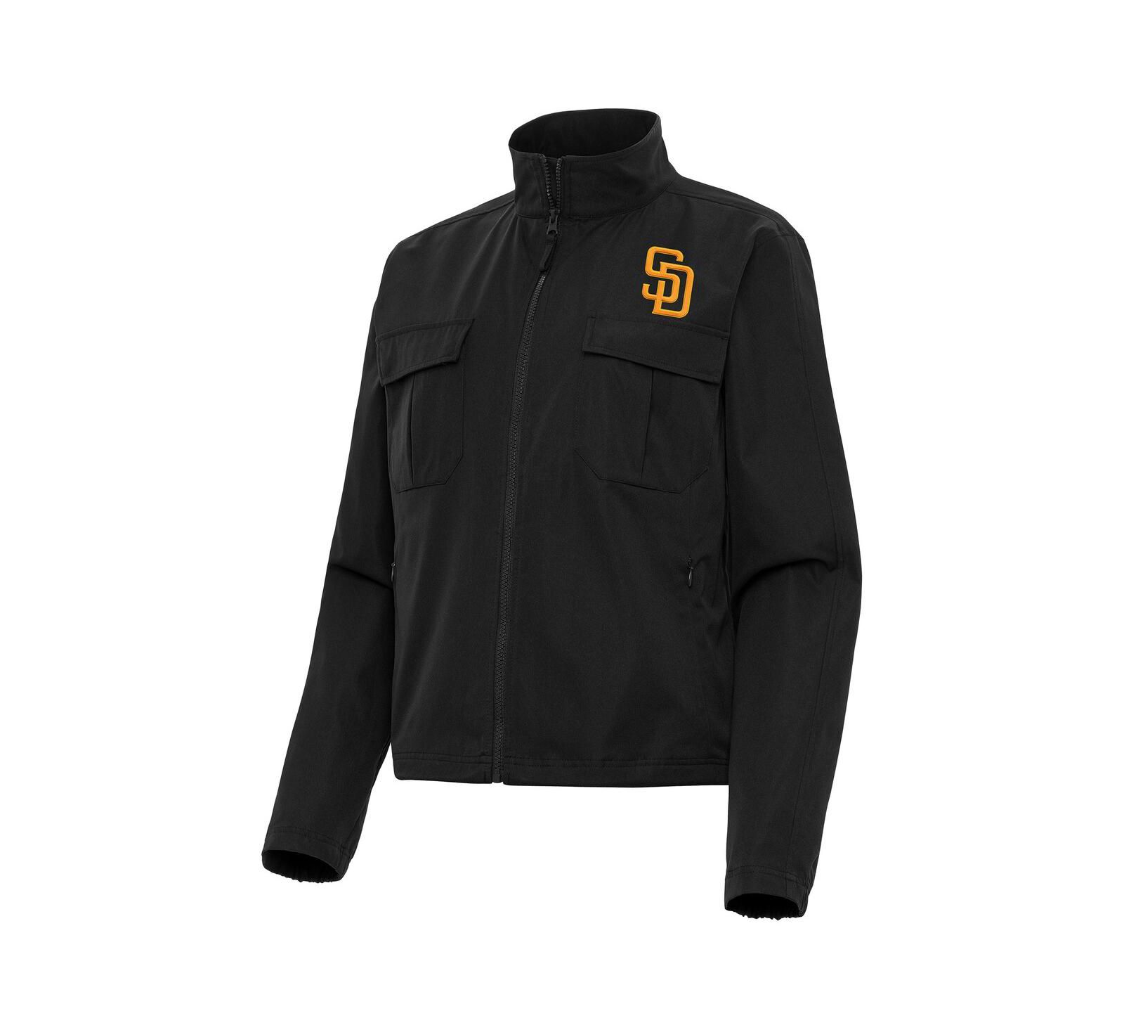 Женская куртка Antigua San Diego Padres Even Par Full-Zip, черная