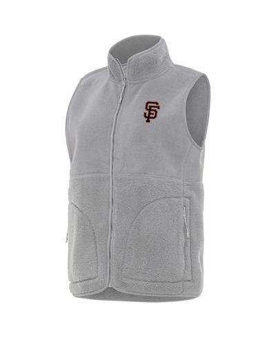 Antigua Женский серый жилет San Francisco Giants