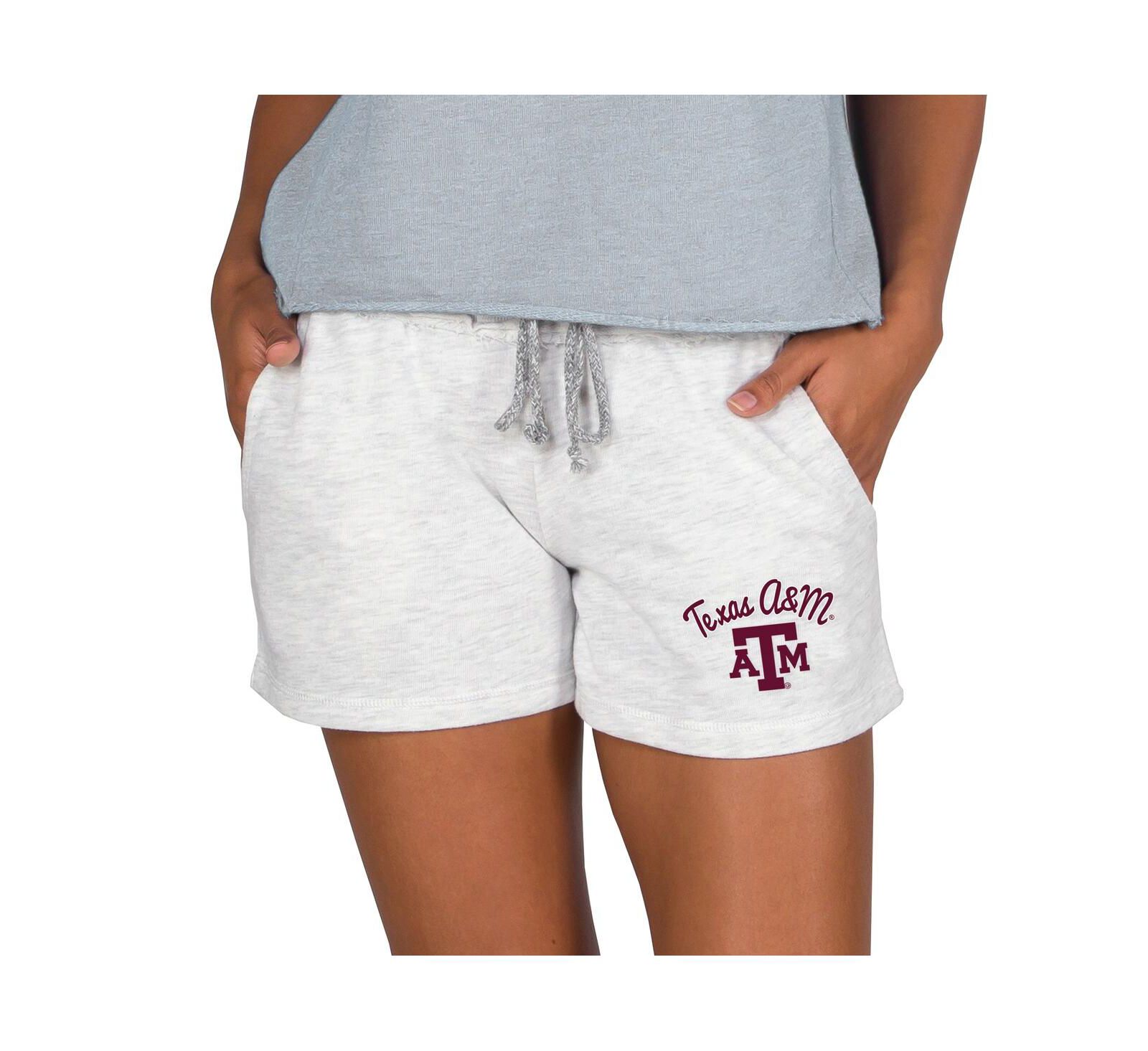 Concepts Sport Women's Ash Texas A&M Aggies Mainstream French Terry Tri-Blend Shorts