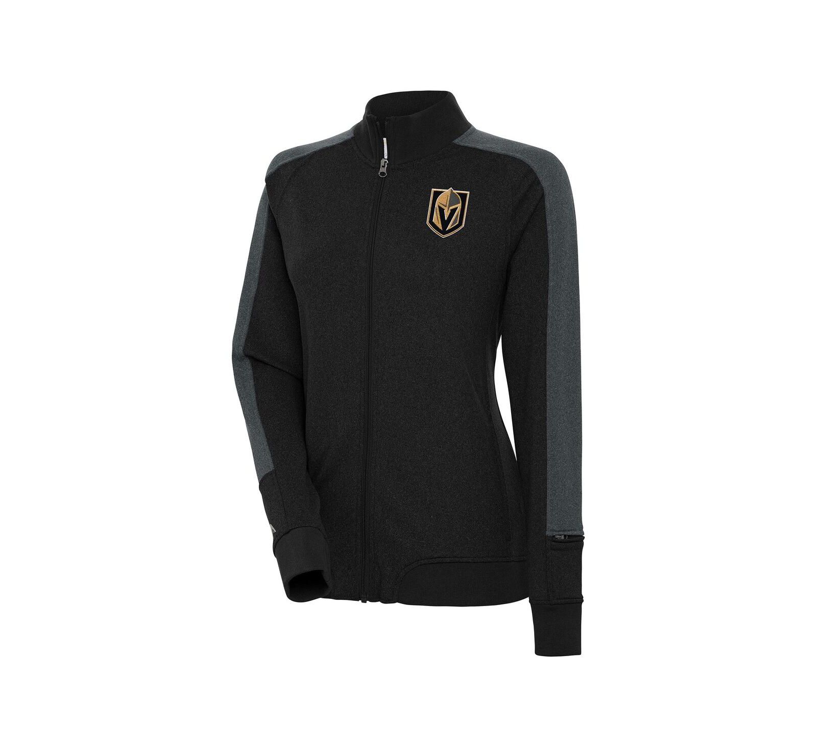 Antigua Women's Black Vegas Golden Knights Strike Full-Zip Track Jacket