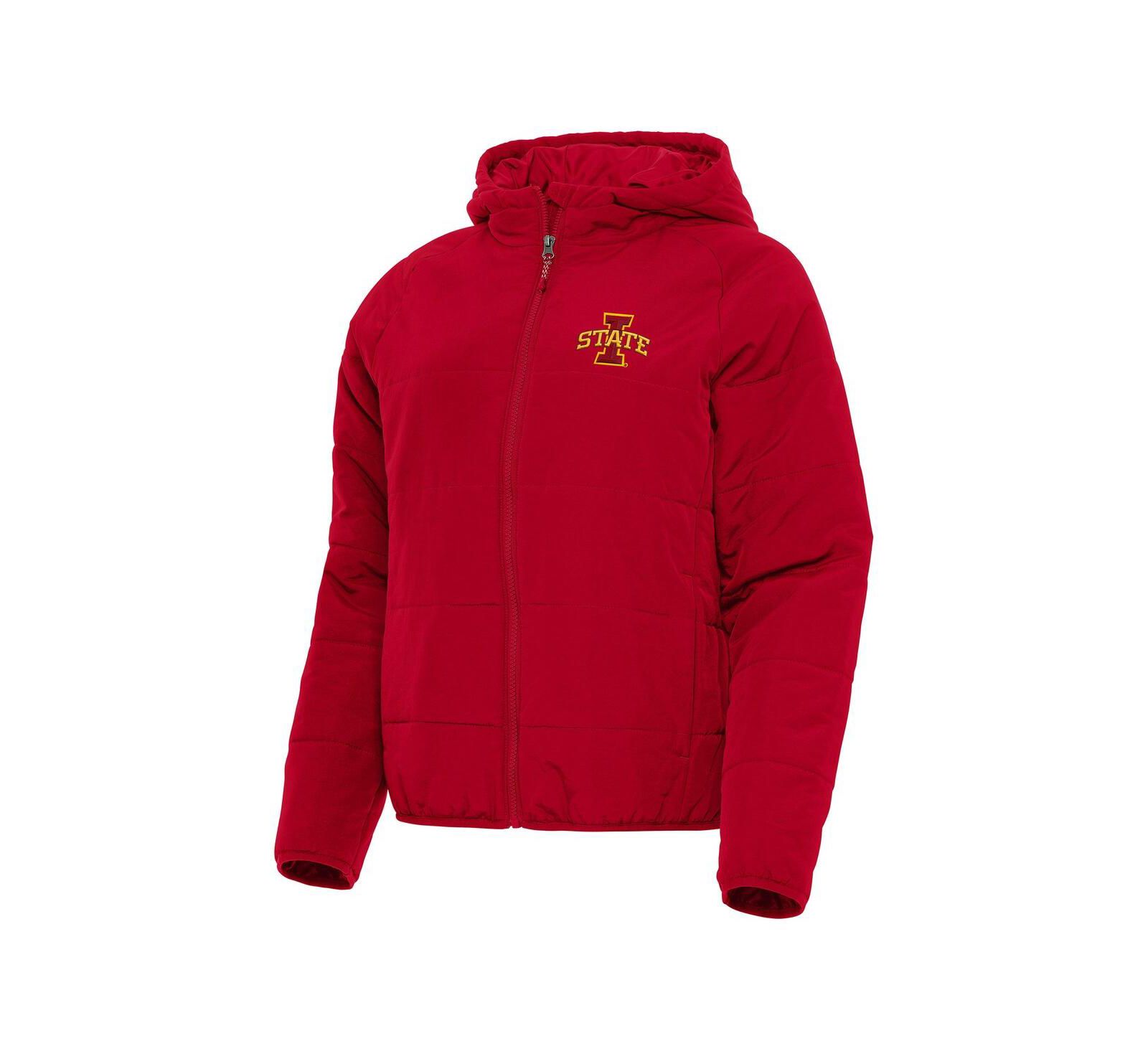Antigua Женский Cardinal Iowa State Cyclones Universe Full-Zip Puffer Jacket