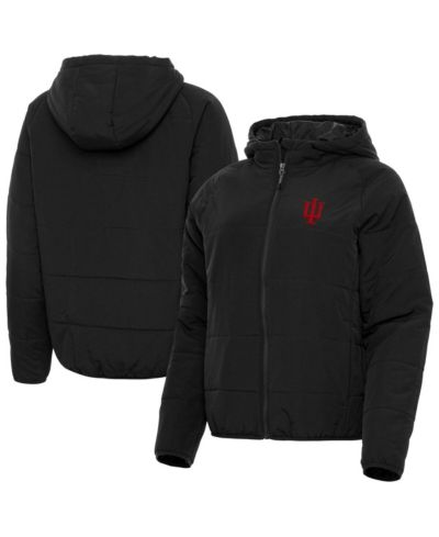 Женская ветровка Antigua Black Indiana Hoosiers Universe Full-Zip Hoodie Jacket