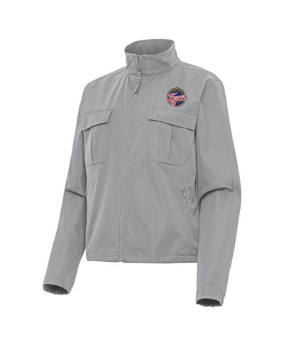 Женская куртка Antigua Gray Indiana Fever Even Par Full-Zip