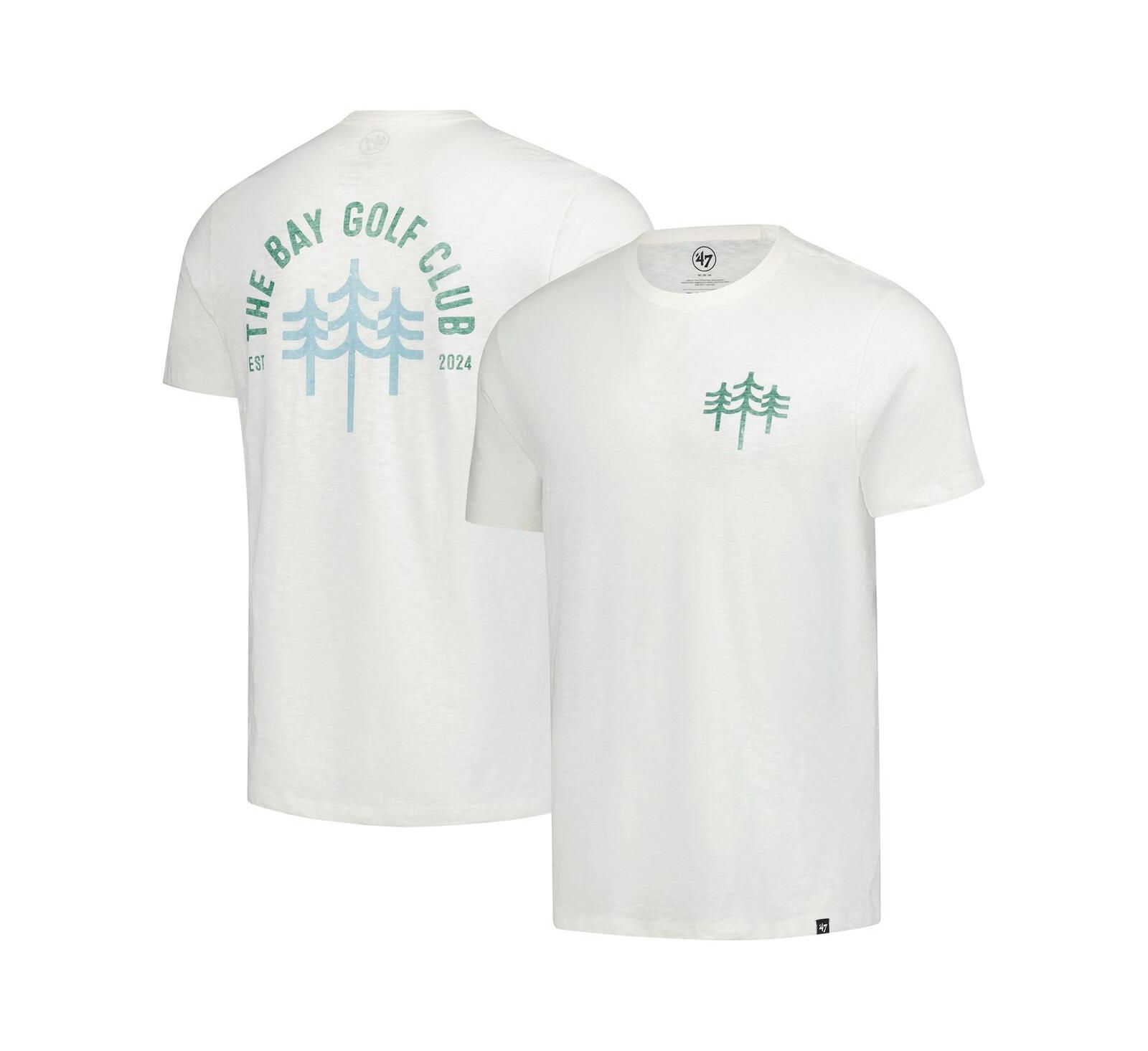 Мужская футболка '47 Brand White the Bay Golf Club Distressed Backer Scrum