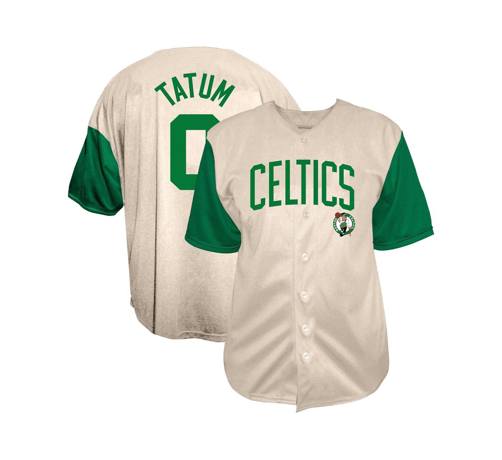 Fanatics Мужская бейсбольная джерси Jayson Tatum Boston Celtics кремового цвета
