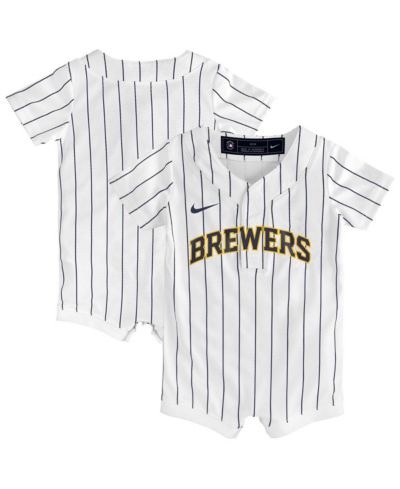 Ромпер Nike Baby Boys and Girls White Milwaukee Brewers