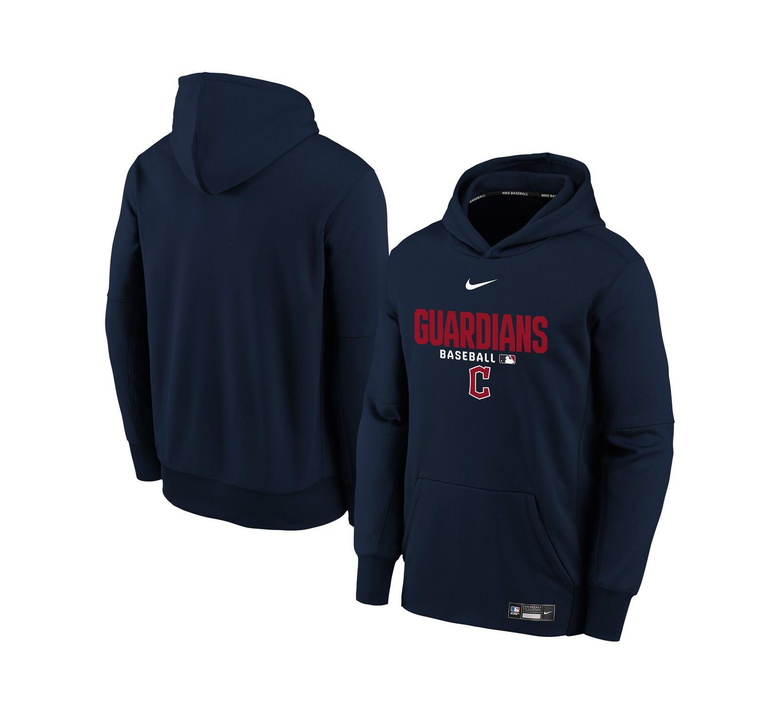 Nike худи Therma-FIT для мальчиков и девочек, Navy Cleveland Guardians Authentic Collection