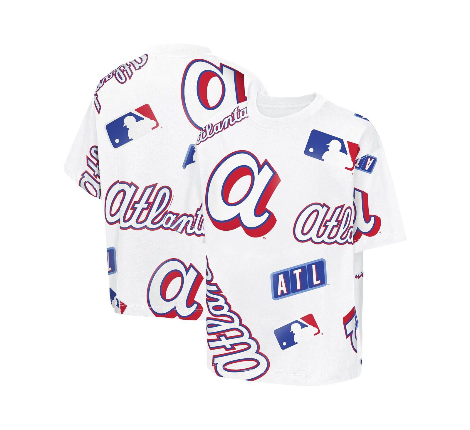Outerstuff Big Boys and Girls White Atlanta Braves 2026 City Connect Circus Catch T-Shirt