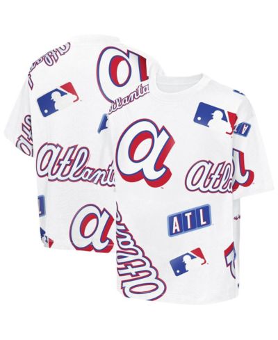 Outerstuff Big Boys and Girls White Atlanta Braves 2026 City Connect Circus Catch T-Shirt