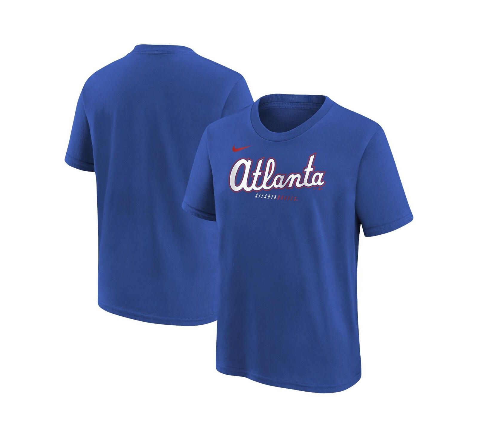 Nike Big Boys and Girls Royal Atlanta Braves 2026 City Connect Wordmark T-Shirt