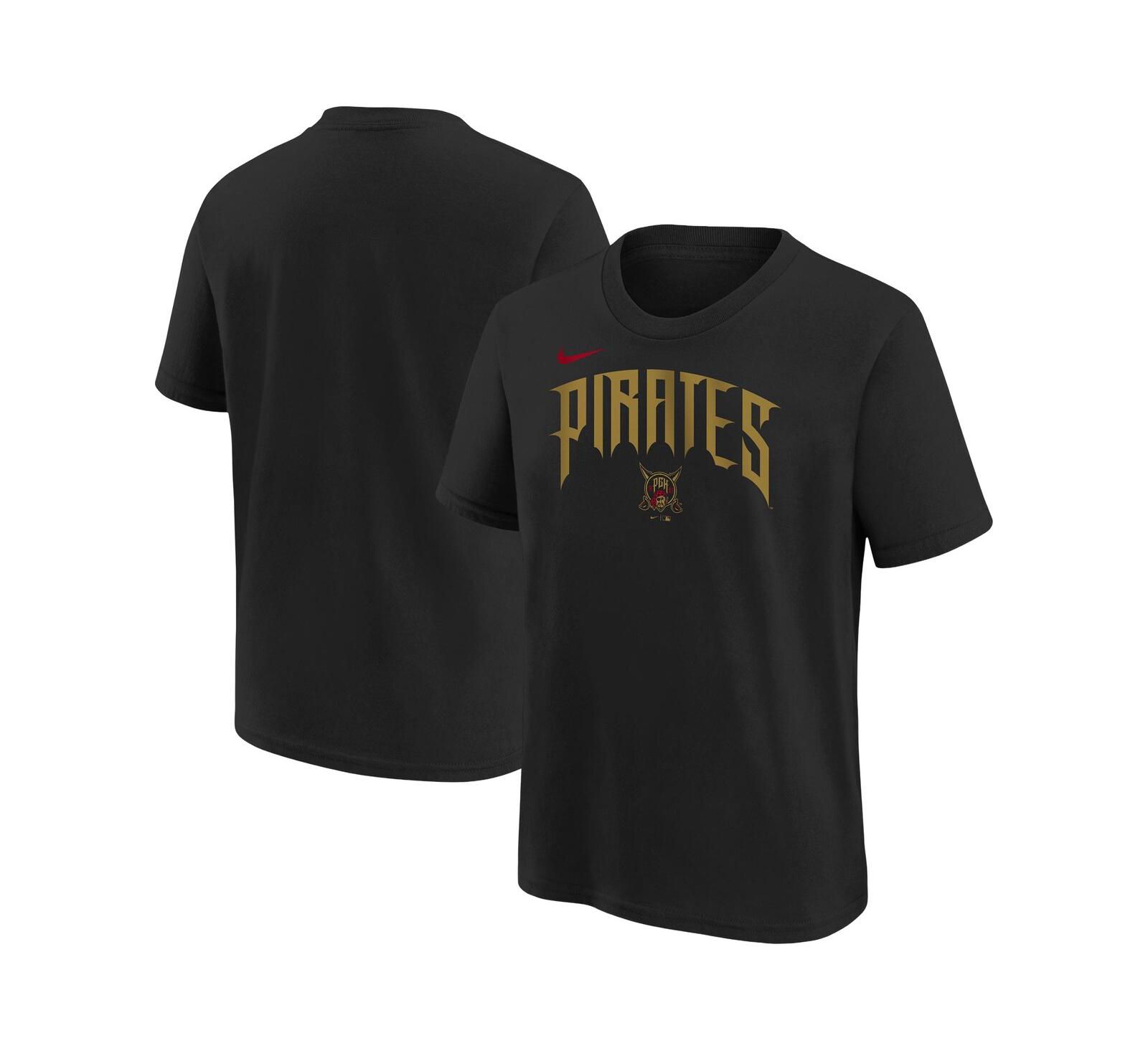 Nike Big Boys and Girls Black Pittsburgh Pirates 2026 City Connect Wordmark T-Shirt