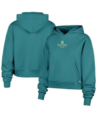 Женское худи '47 Brand New York Yankees Contemporary Basics Anderson Foundation, цвет teal