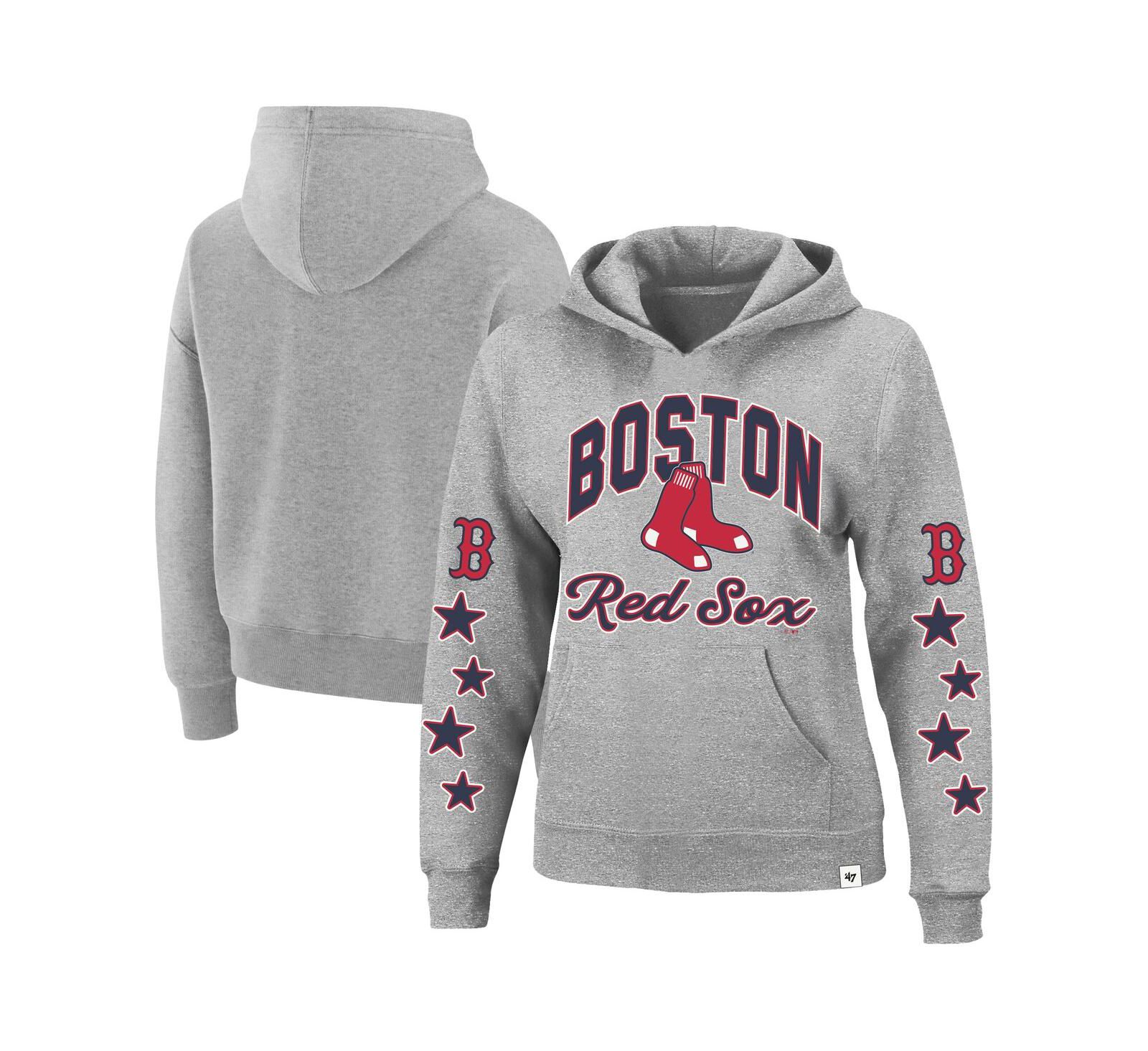 Женское худи '47 Brand Boston Red Sox Heather Gray Plus Size