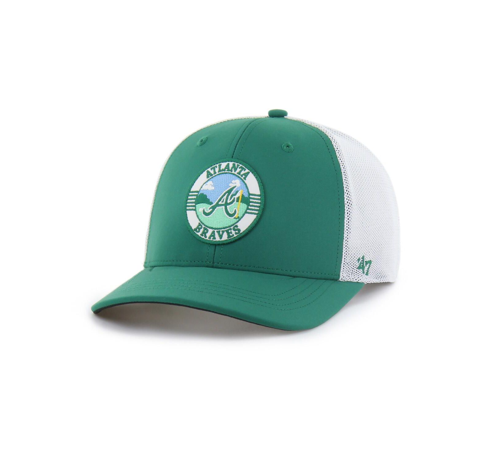 '47 Brand Мужская кепка тракер Atlanta Braves Elevated Greens, Kelly Green/White