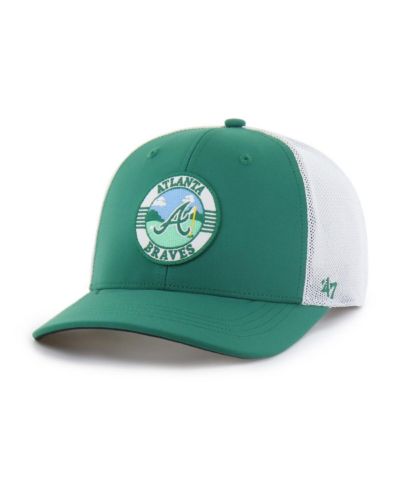 '47 Brand Мужская кепка тракер Atlanta Braves Elevated Greens, Kelly Green/White