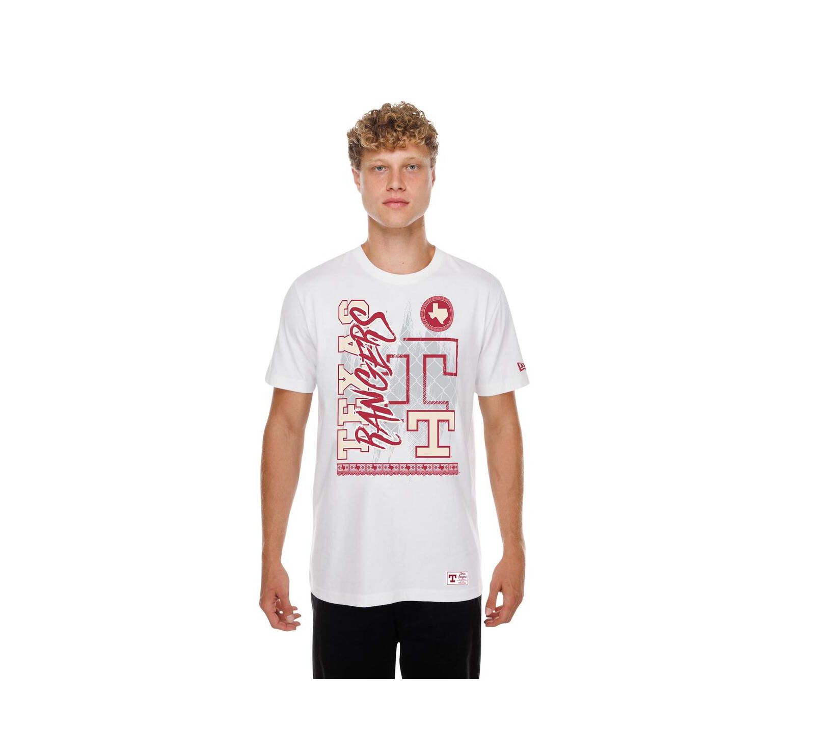 Мужская футболка New Era White Texas Rangers 2026 City Connect Photo Real