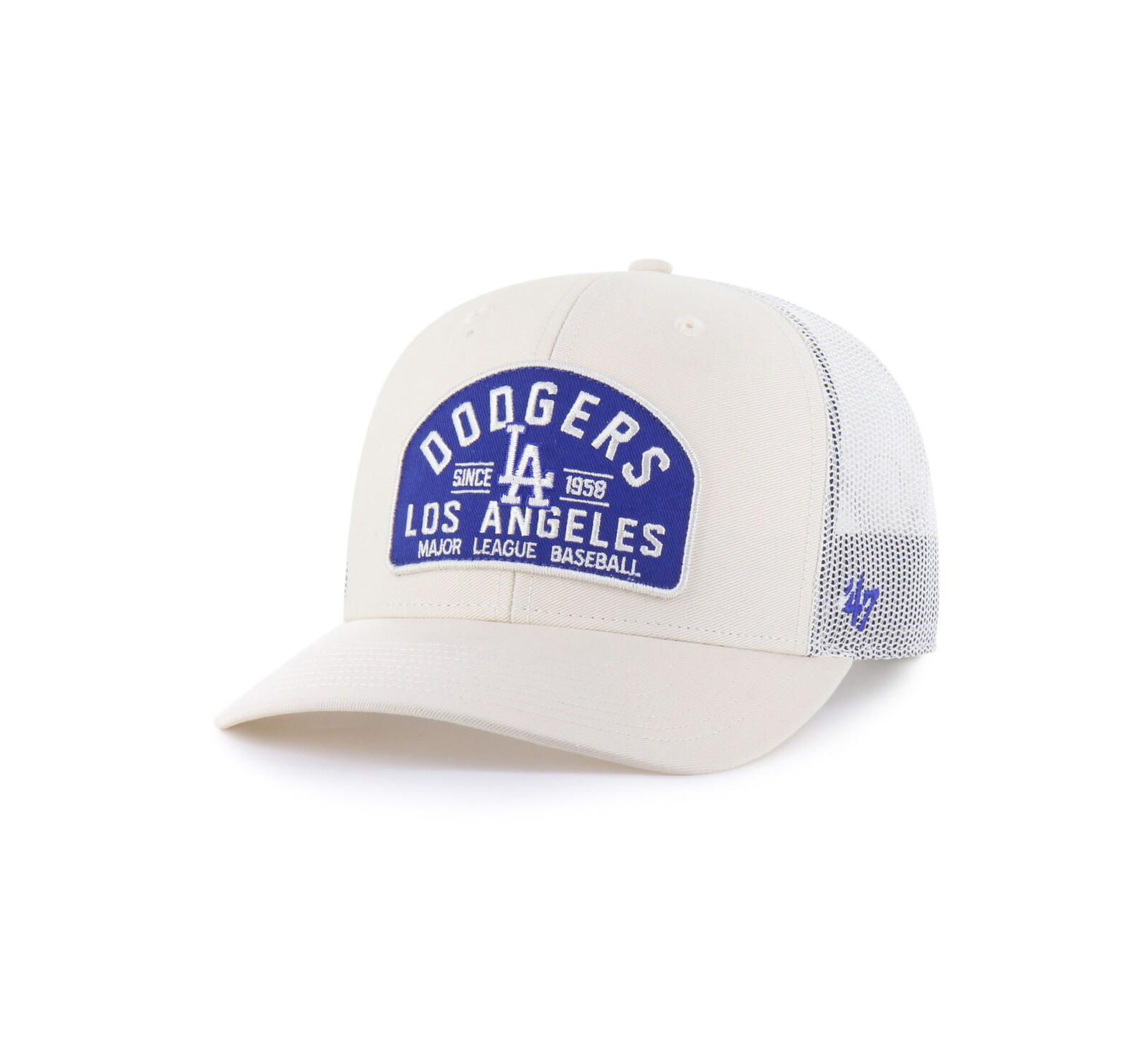 '47 Brand Men's Cream Los Angeles Dodgers Leland Adjustable Trucker Hat