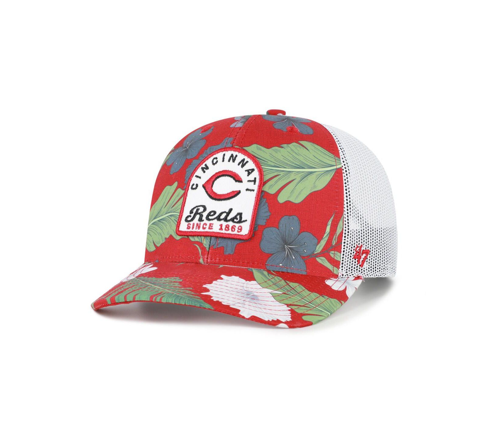 Мужская кепка '47 Brand Red Cincinnati Reds Beachside Adjustable Trucker
