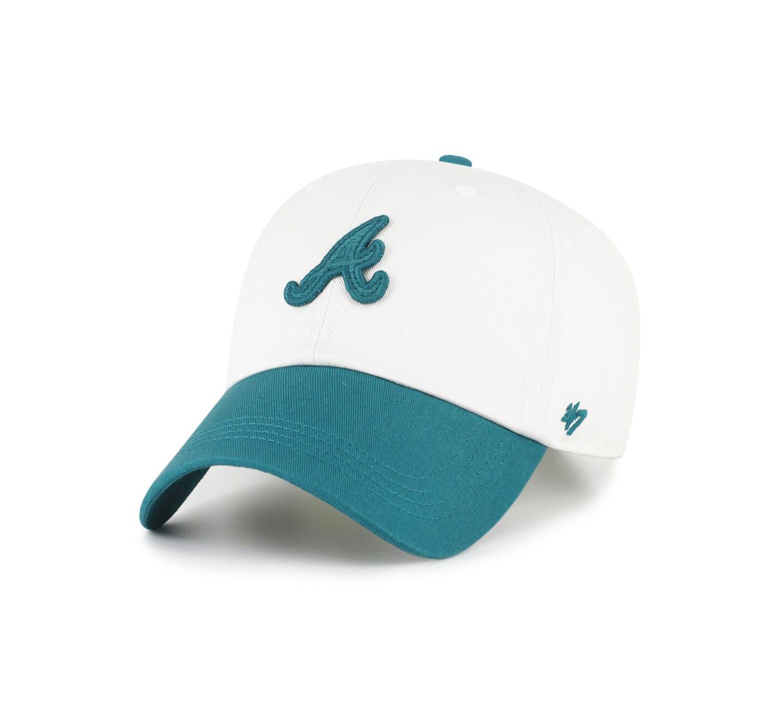 Мужская белая/бирюзовая кепка '47 Brand Atlanta Braves
