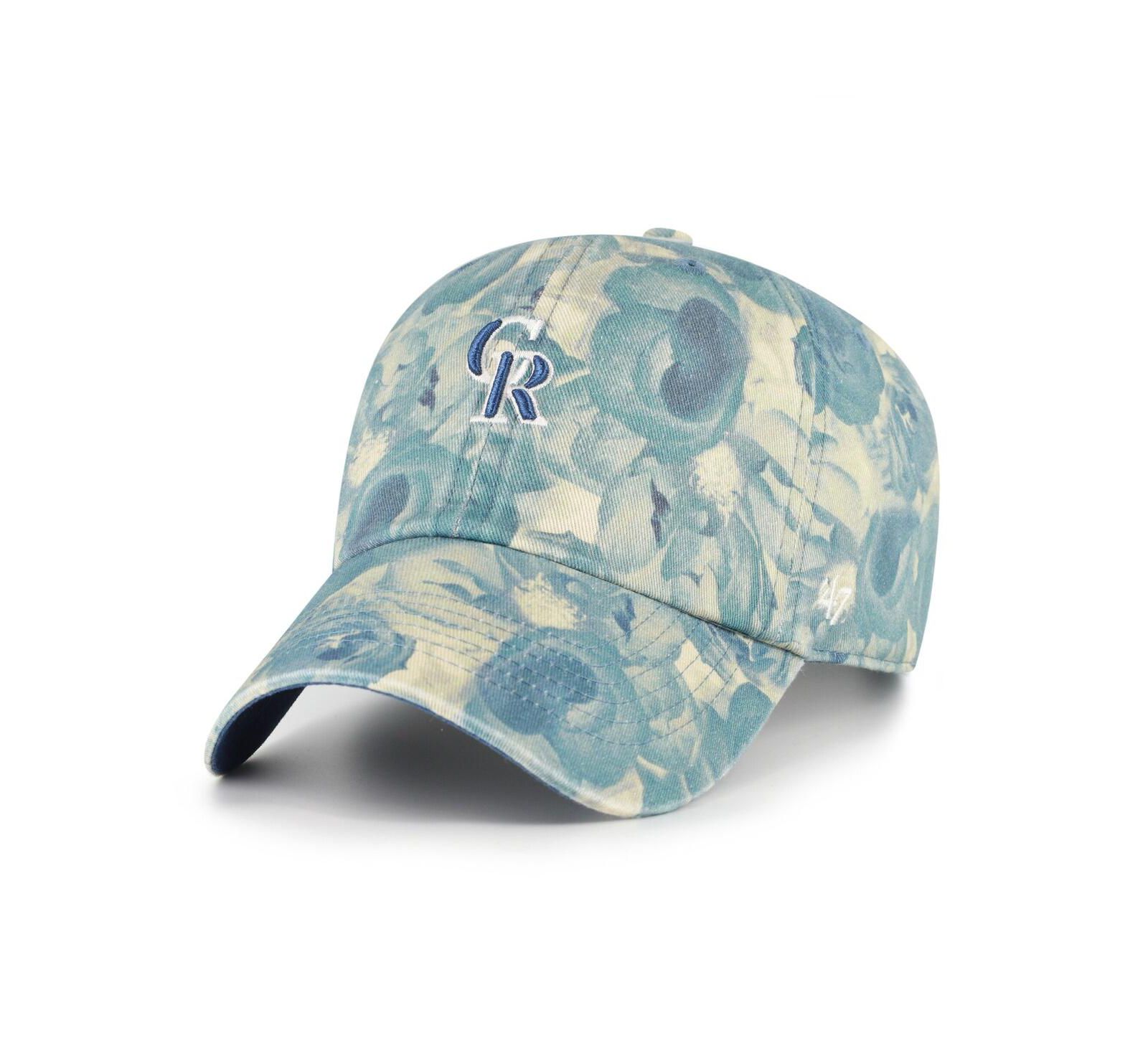 Женская голубая кепка '47 Brand Colorado Rockies Gardenia Clean Up Adjustable