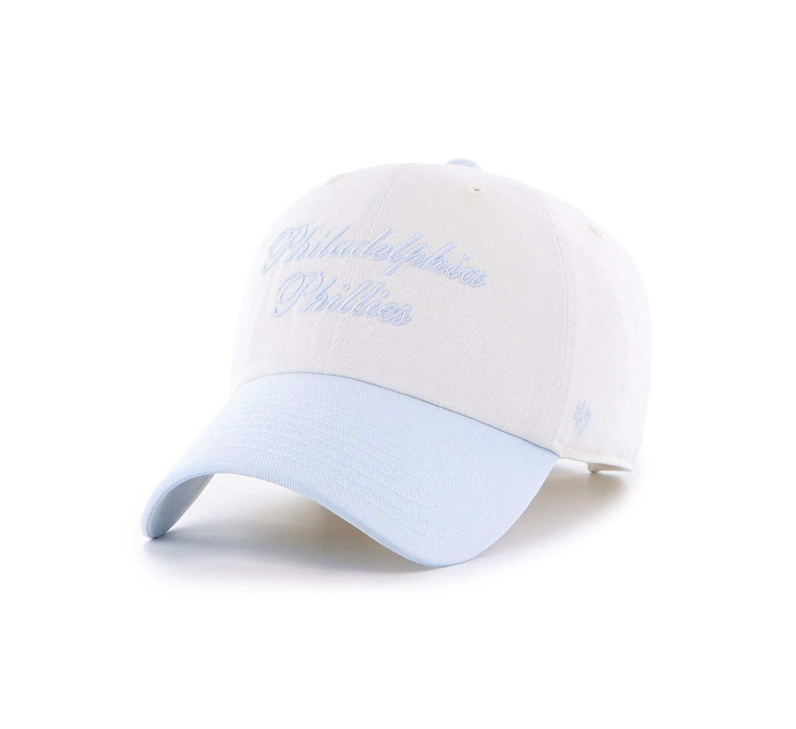 Женская кепка '47 Brand Philadelphia Phillies Gelato Two-Tone Clean Up регулируемая, белая/светло-голубая