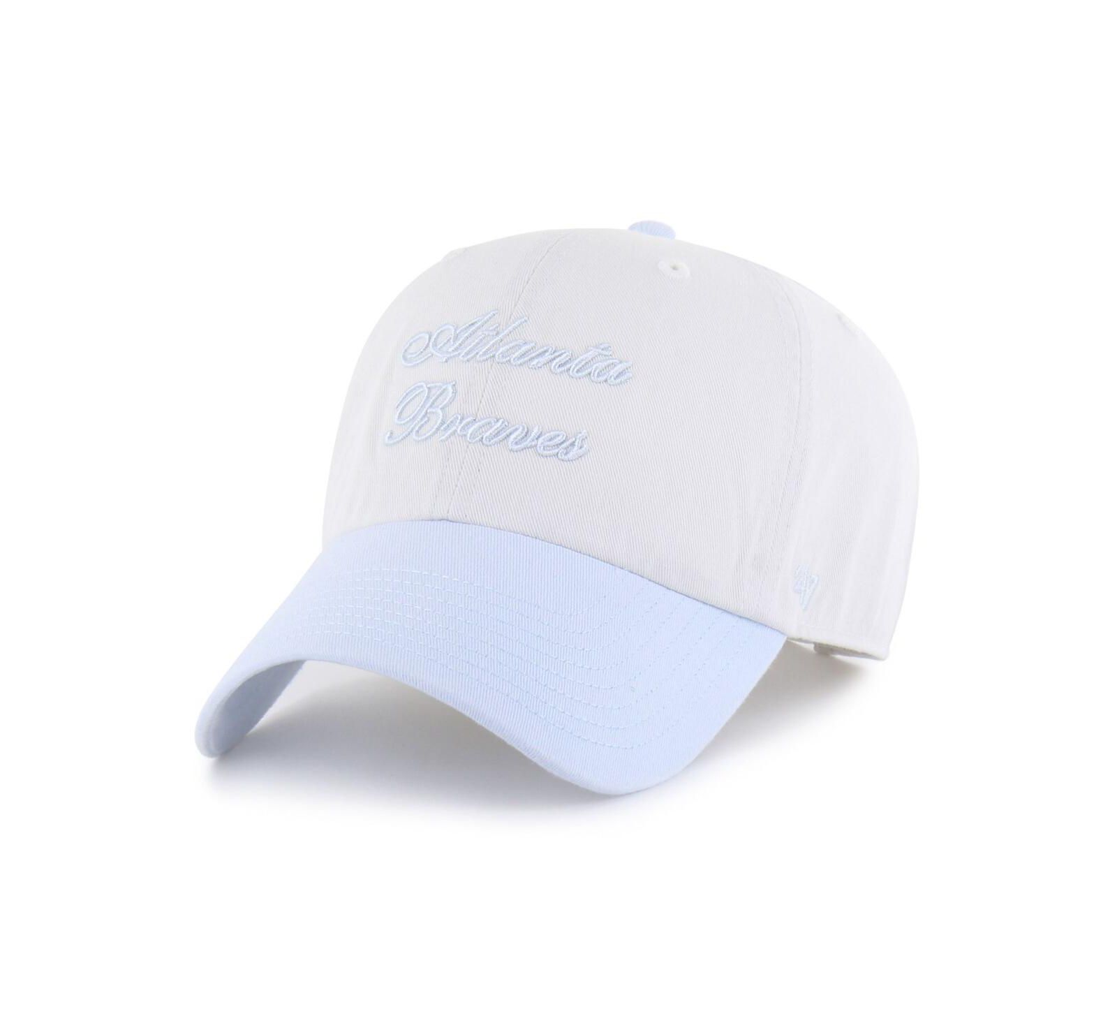 '47 Brand Women's White/Light Blue Atlanta Braves Gelato Two-Tone Clean Up Adjustable Hat