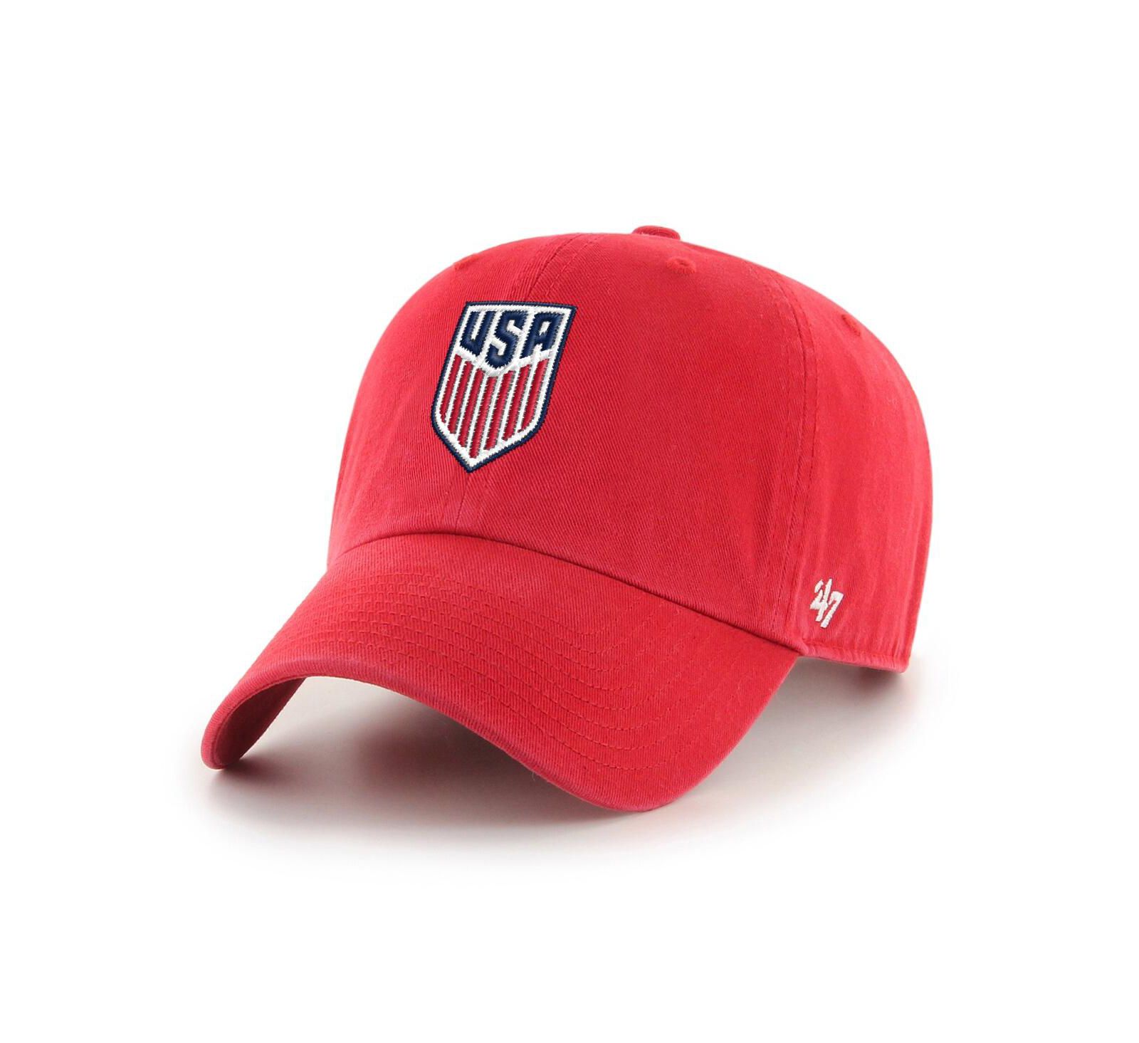 Мужская кепка '47 Brand Red USMNT Crest Clean Up Adjustable