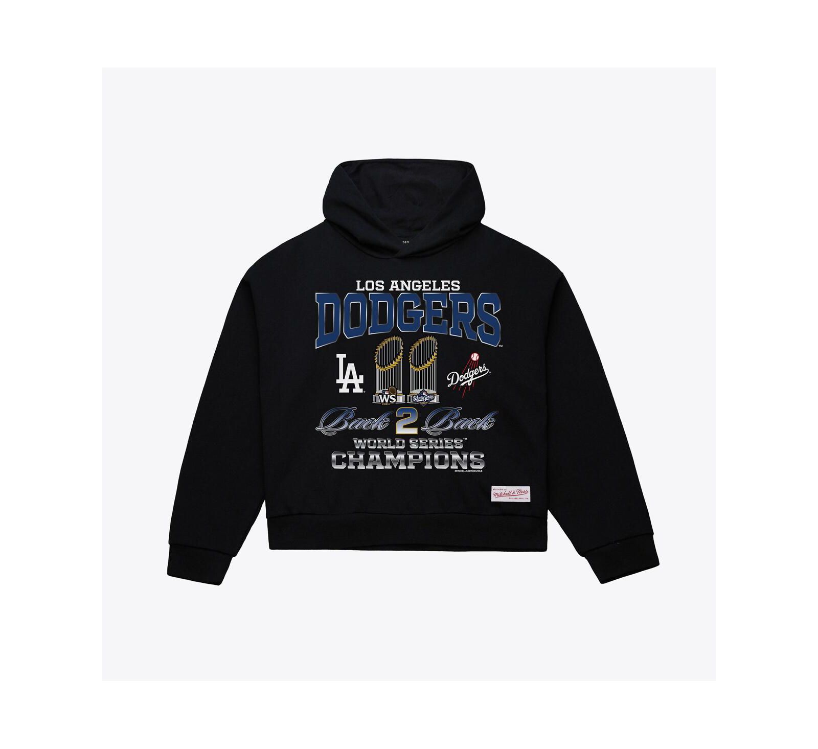 Mitchell & Ness Женский укороченный худи Los Angeles Dodgers Black