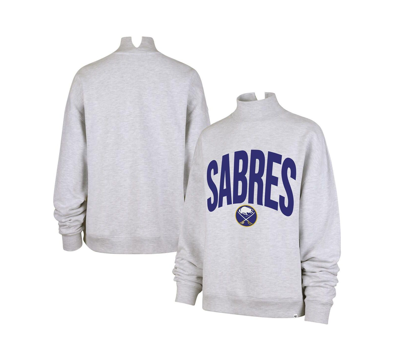 Женское флисовое худи '47 Brand Buffalo Sabres Subtle Muse, серое меланж