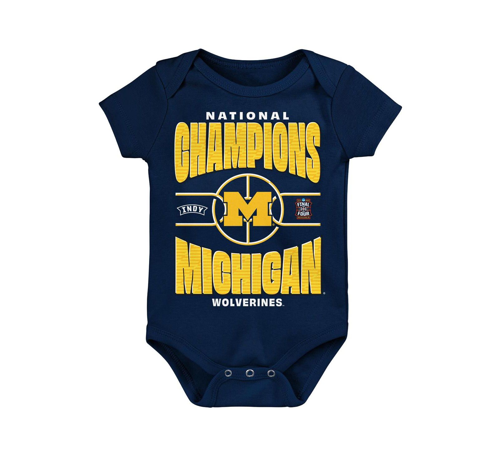 Детский боди Outerstuff Navy Michigan Wolverines 2026 NCAA Men's Basketball National Champions