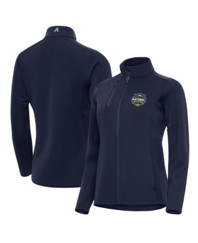Женская куртка Antigua Navy Michigan Wolverines 2026 NCAA Men's Basketball National Champions Full-Zip