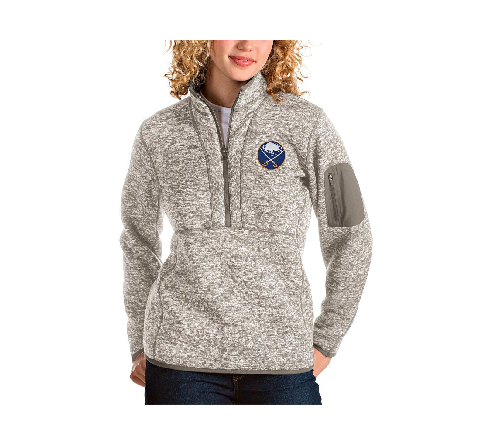 Antigua Женская толстовка на молнии Buffalo Sabres Fortune Oatmeal