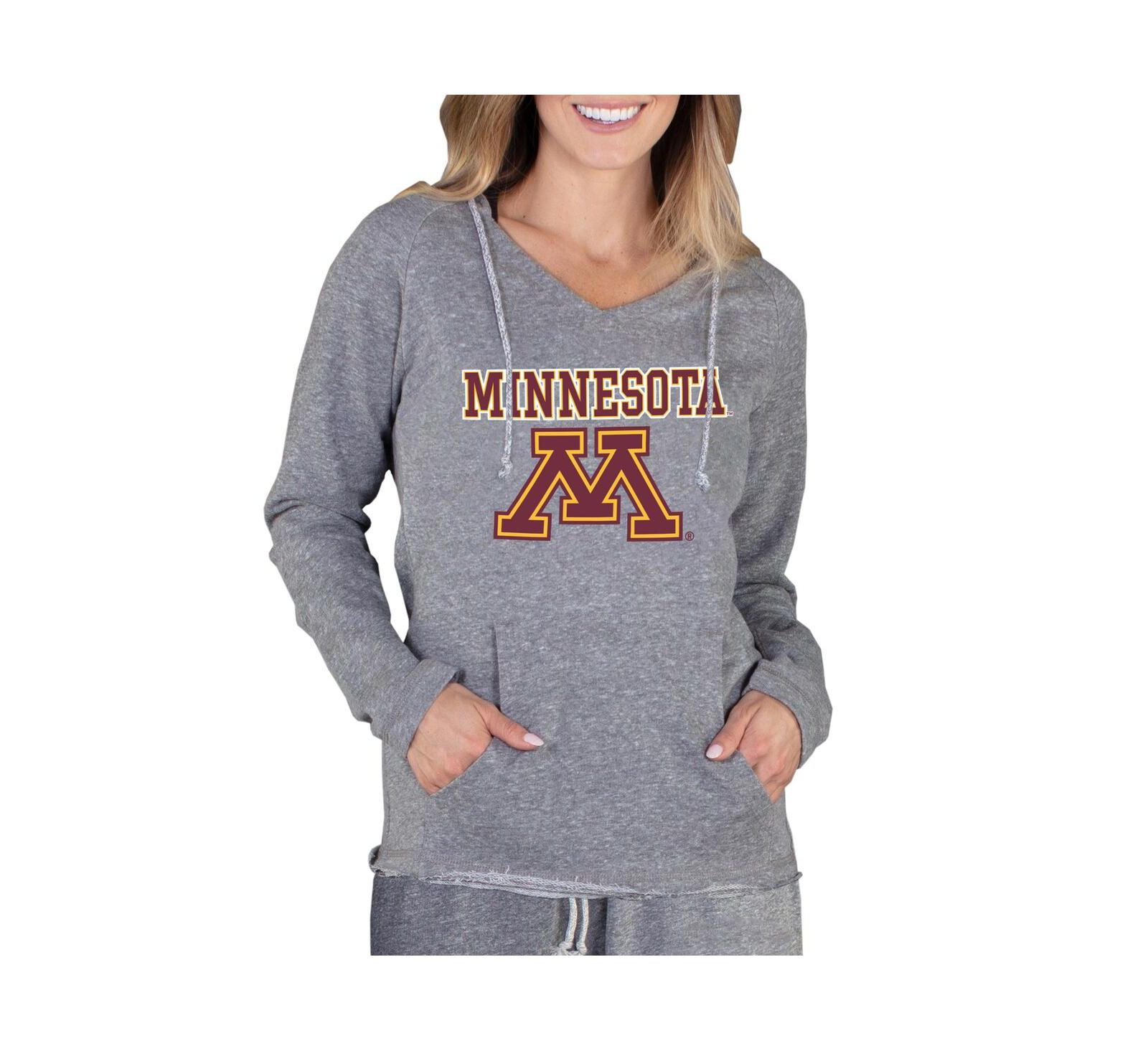 Женское худи Concepts Sport Gray Minnesota Golden Gophers Mainstream Lightweight Terry Pullover