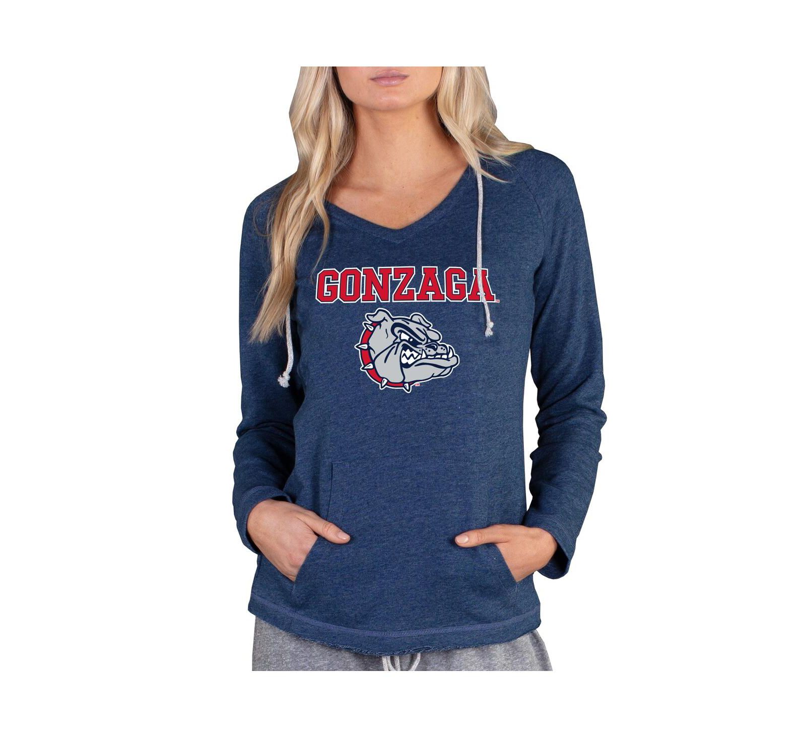 Женское худи Concepts Sport Gonzaga Bulldogs Lightweight Terry с капюшоном