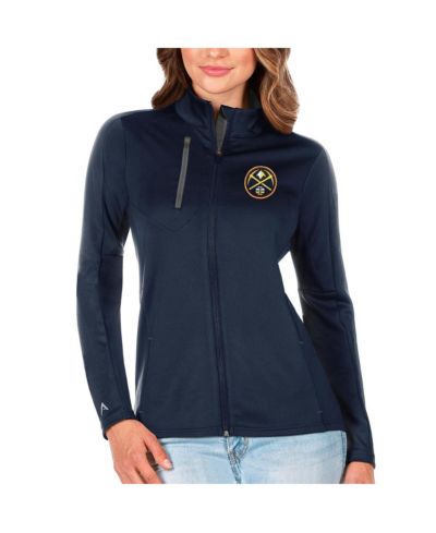 Куртка Antigua Women's Navy Denver Nuggets Generation Full-Zip Bomber